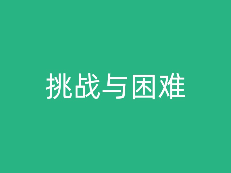 挑战与困难