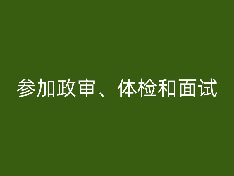 参加政审、体检和面试