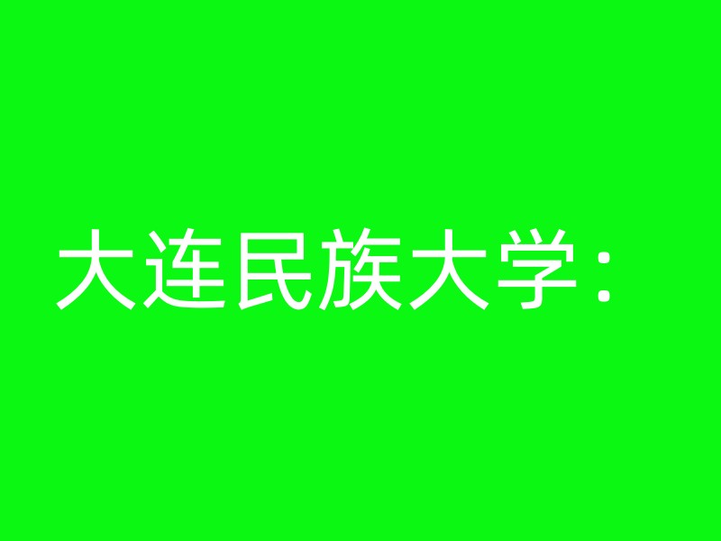 大连民族大学：