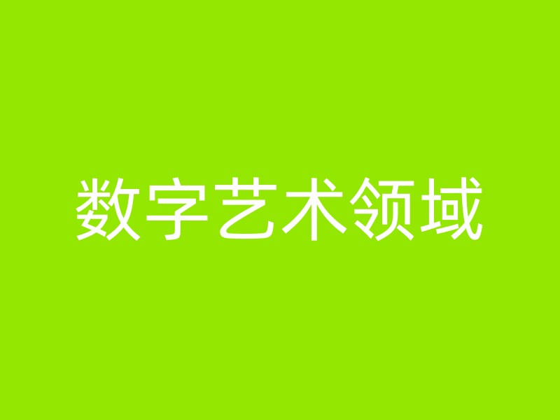 数字艺术领域