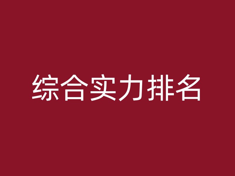 综合实力排名