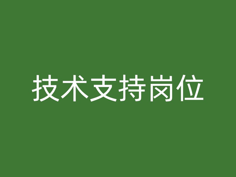 技术支持岗位