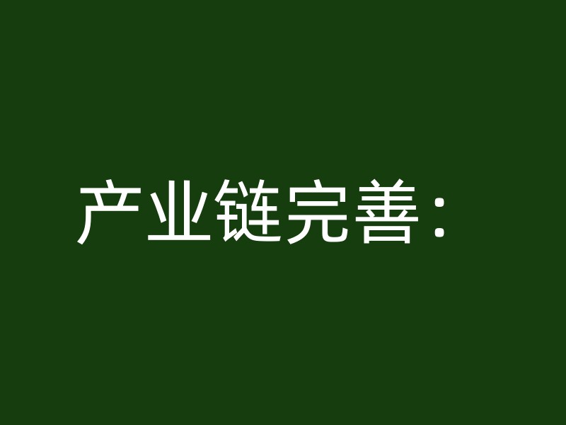 产业链完善：