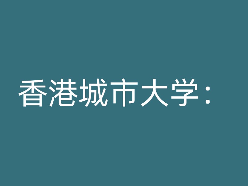 香港城市大学：