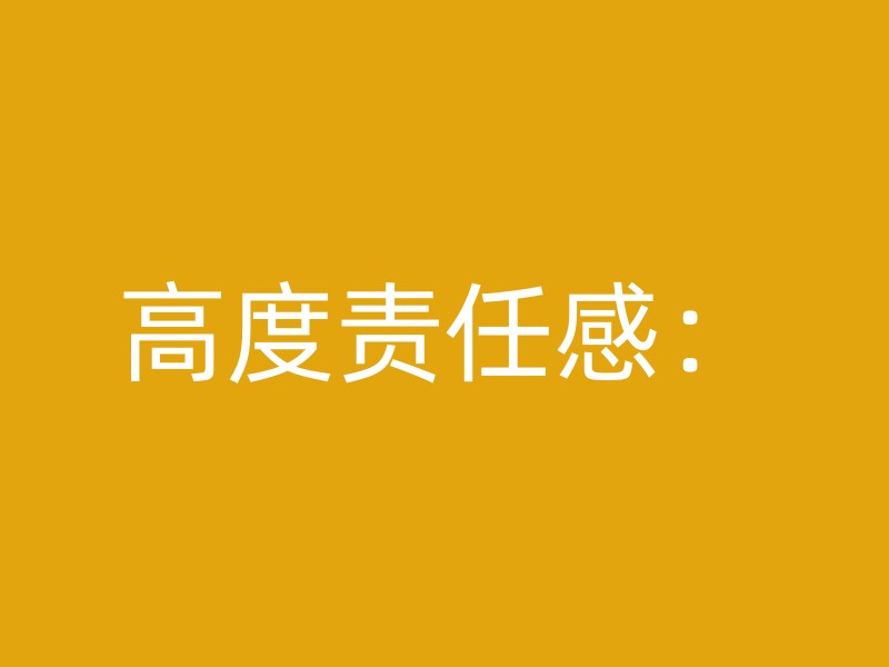 高度责任感：