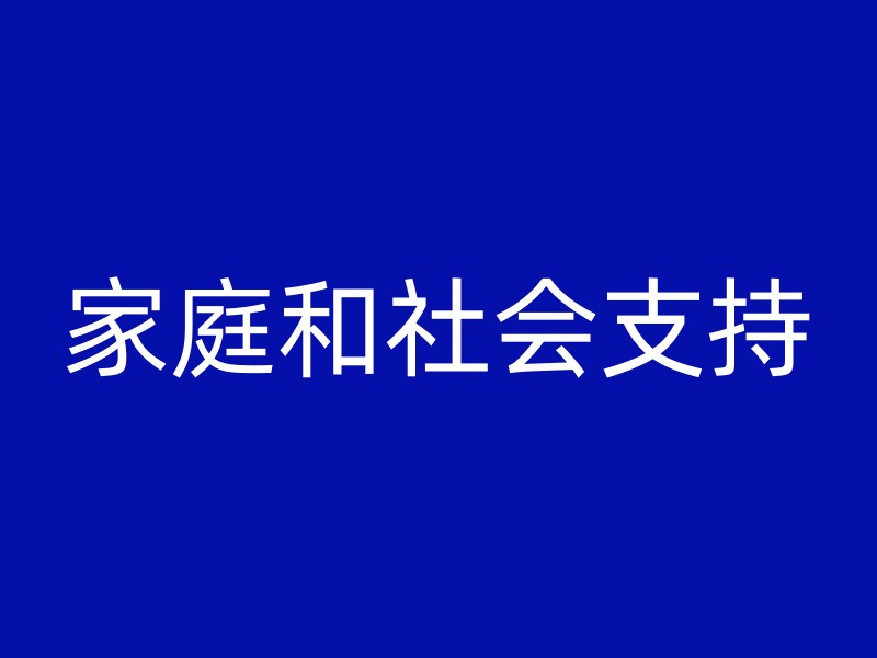 家庭和社会支持