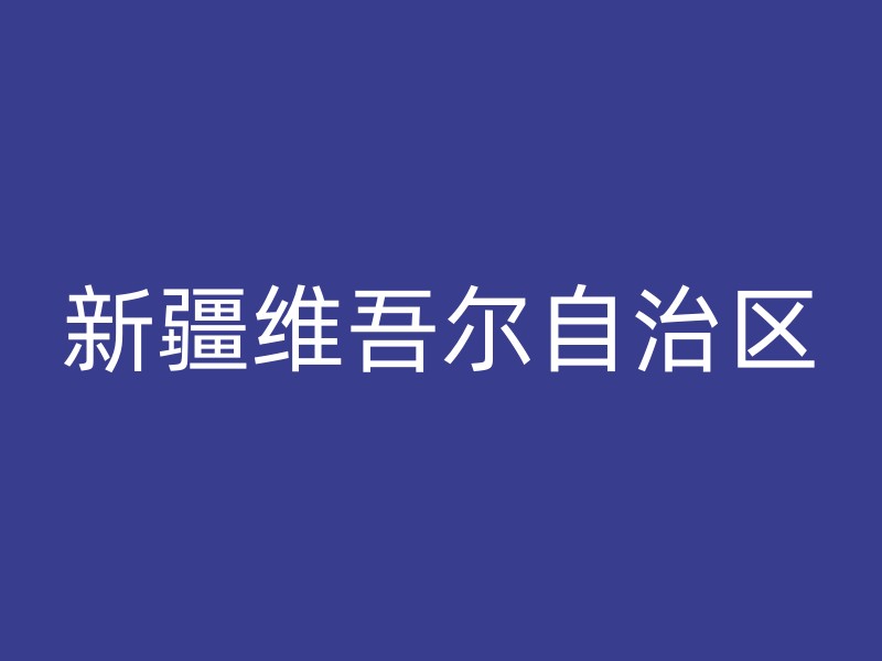 新疆维吾尔自治区