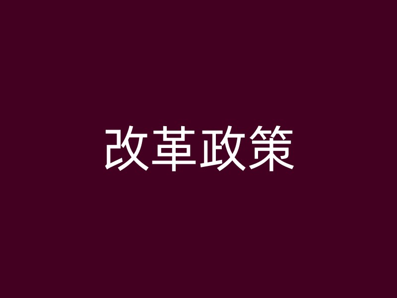 改革政策