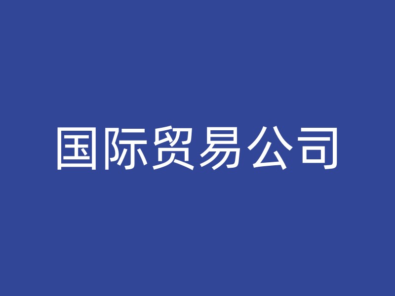 国际贸易公司