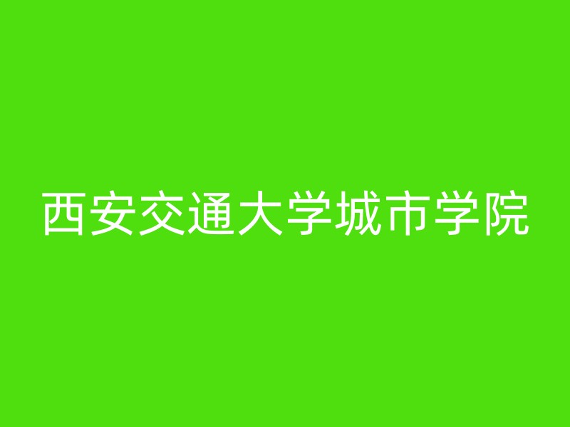 西安交通大学城市学院