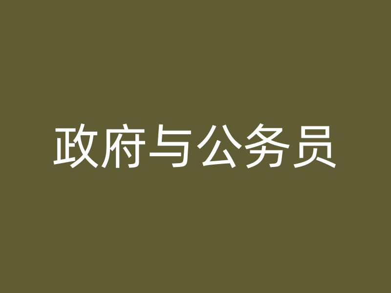 政府与公务员