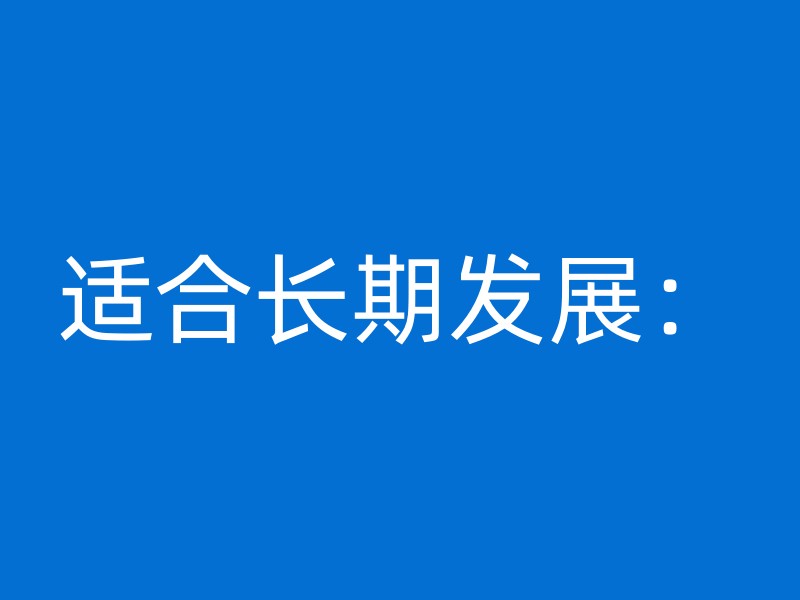 适合长期发展：