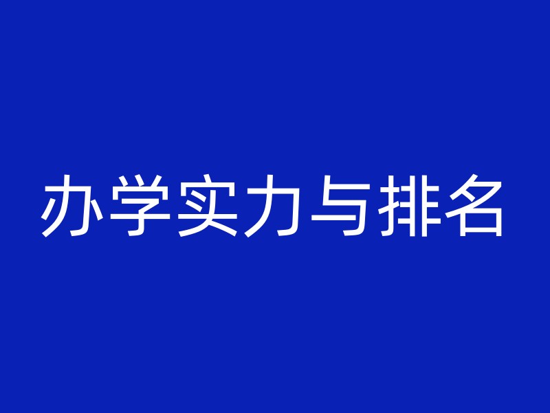 办学实力与排名