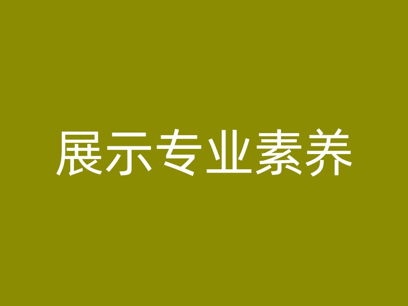 展示专业素养