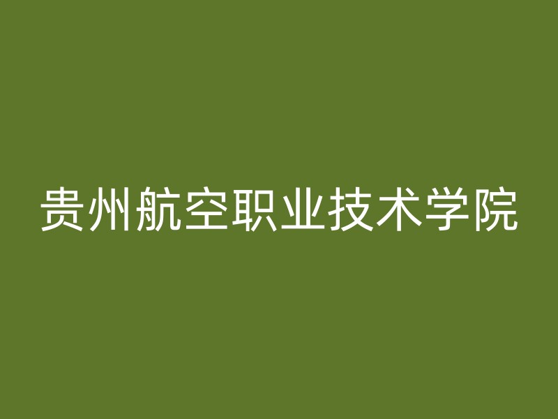 贵州航空职业技术学院