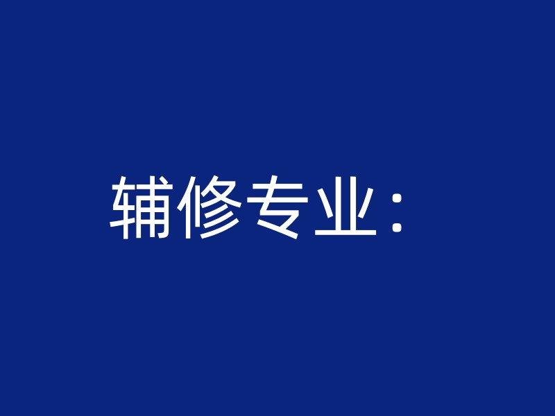 辅修专业：