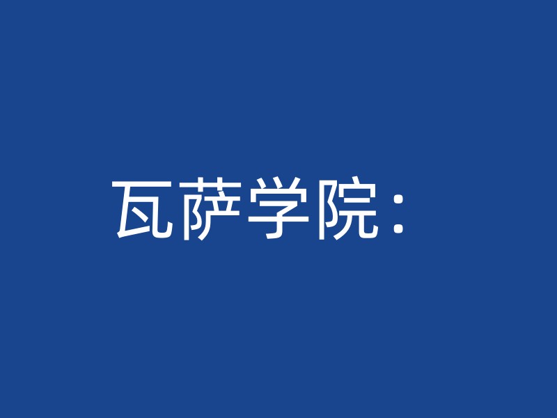 瓦萨学院：