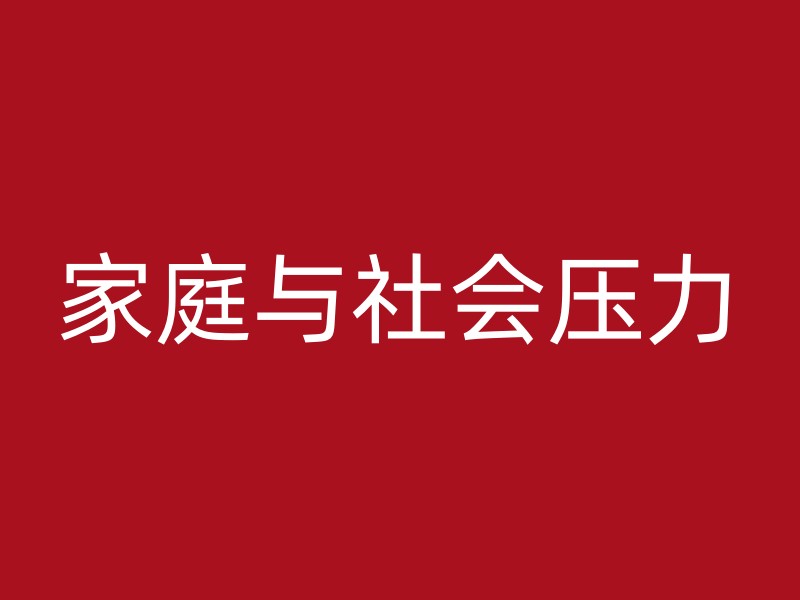 家庭与社会压力