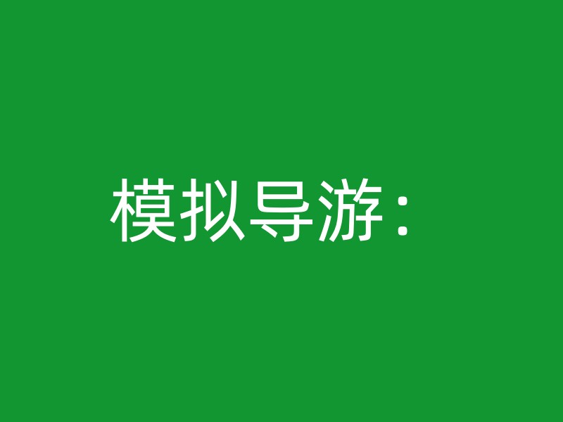 模拟导游：