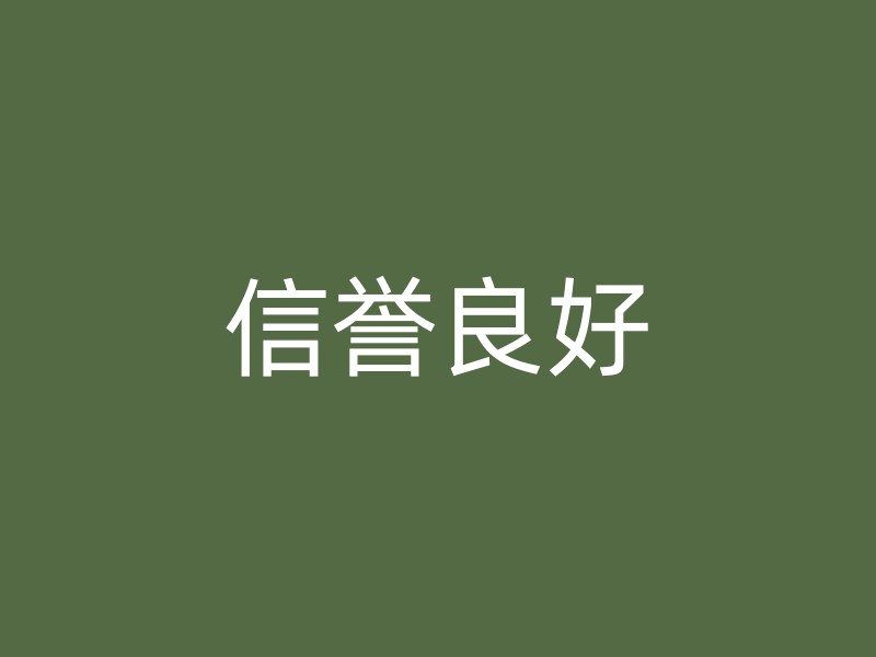 信誉良好