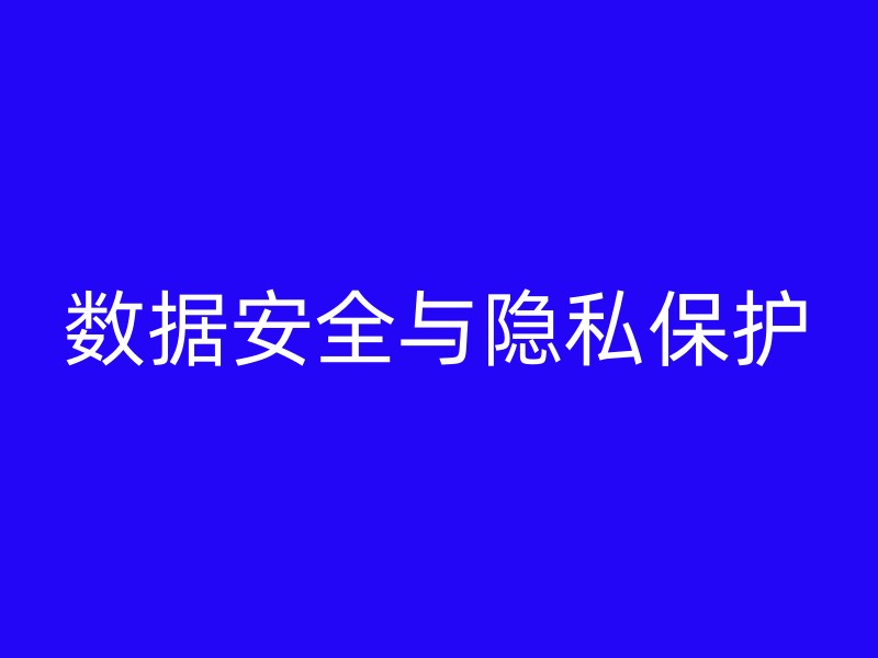 数据安全与隐私保护