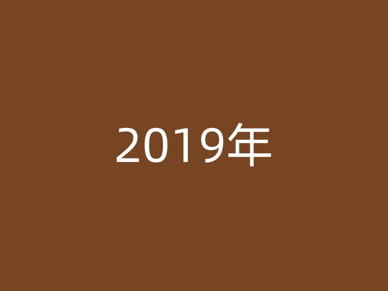 2019年