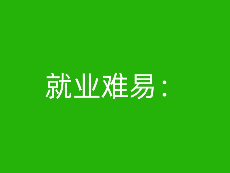 就业难易：