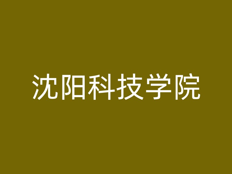 沈阳科技学院