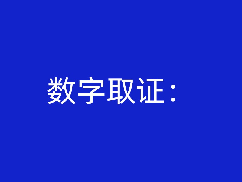 数字取证：