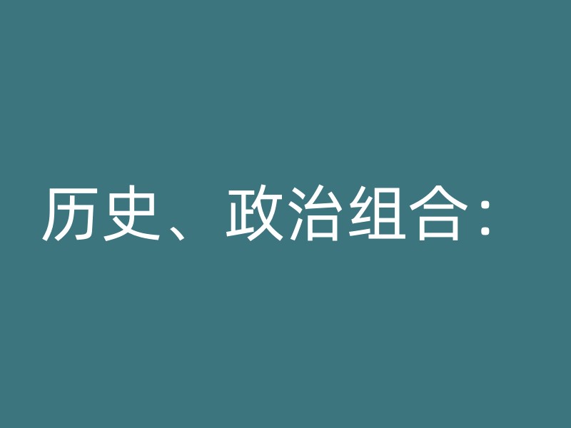 历史、政治组合：