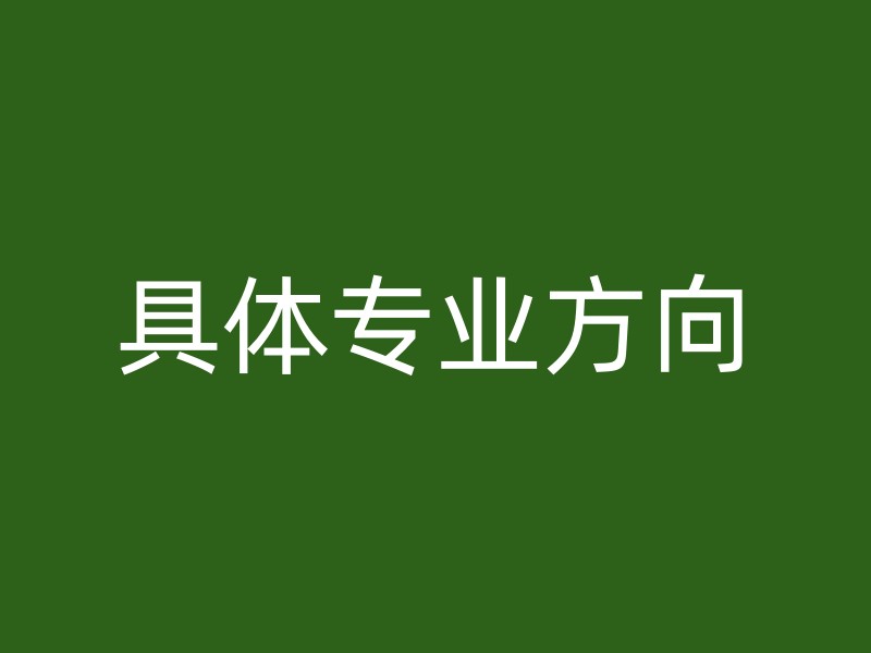 具体专业方向