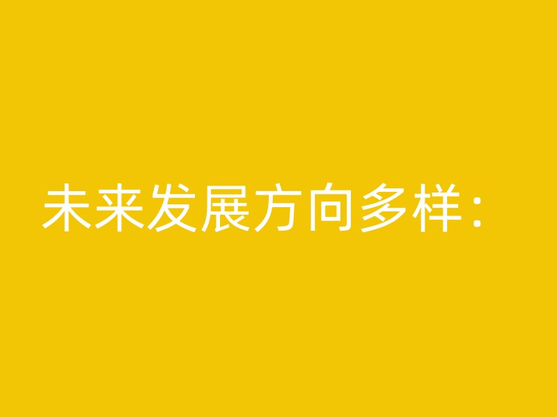 未来发展方向多样：