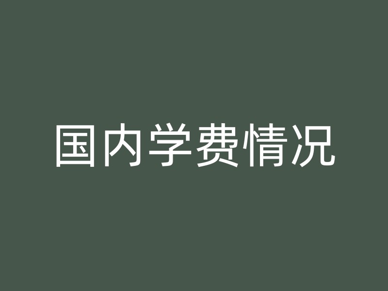 国内学费情况