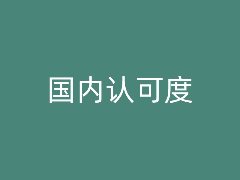 国内认可度