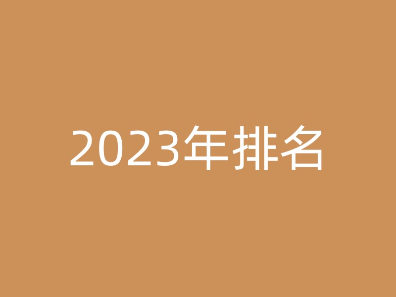 2023年排名