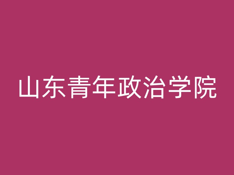 山东青年政治学院