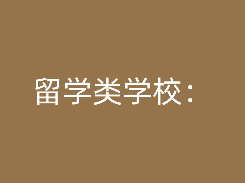 留学类学校：