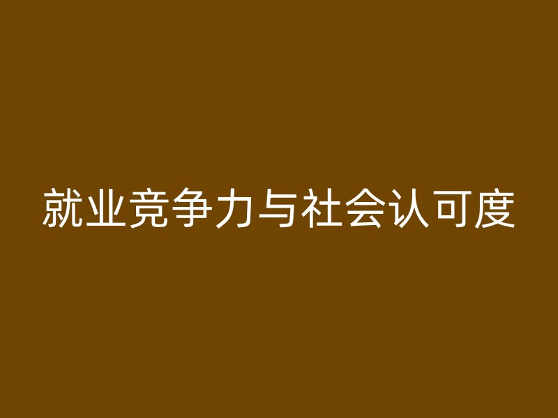 就业竞争力与社会认可度