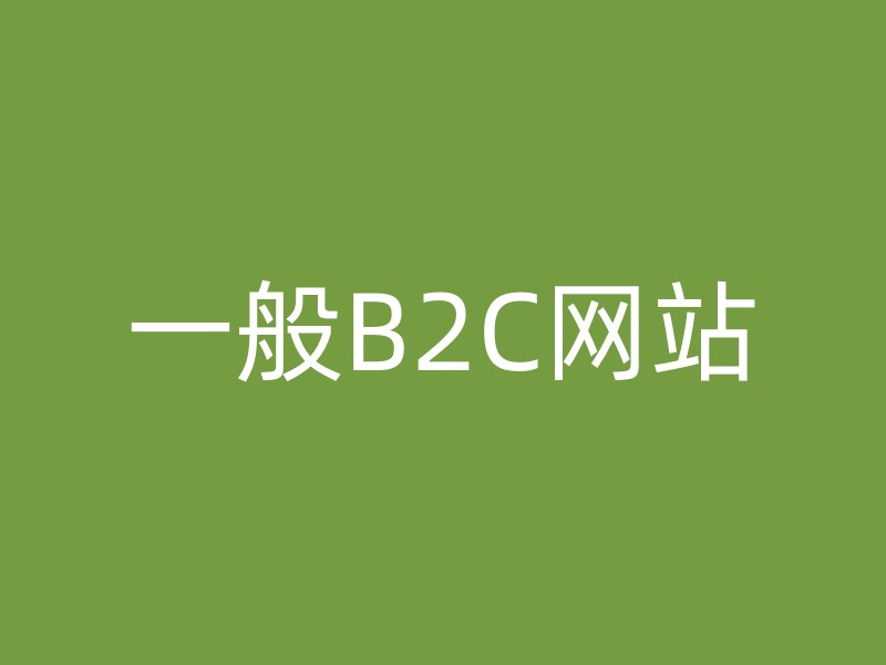 一般B2C网站