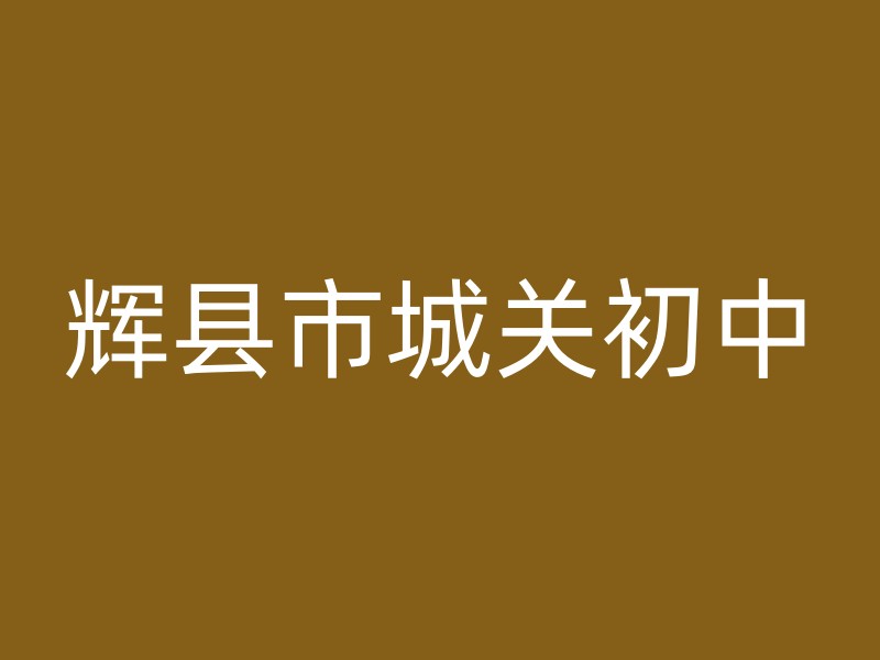 辉县市城关初中