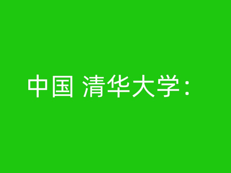 中国 清华大学：