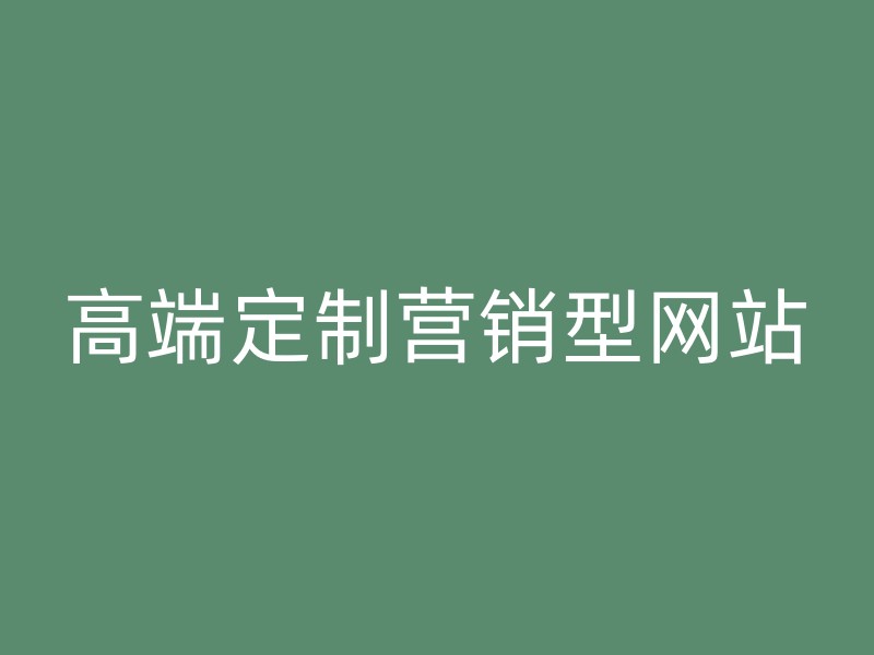 高端定制营销型网站