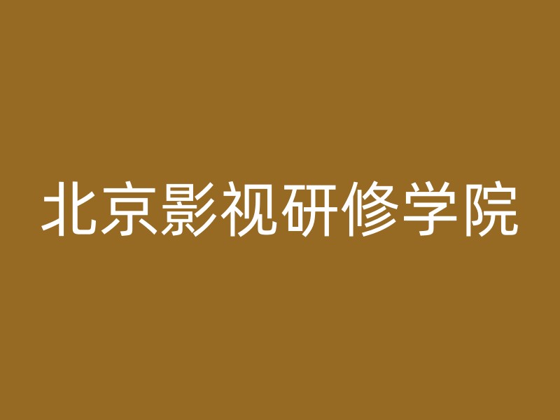 北京影视研修学院