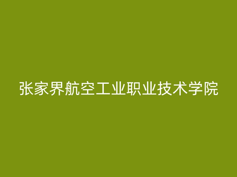 张家界航空工业职业技术学院