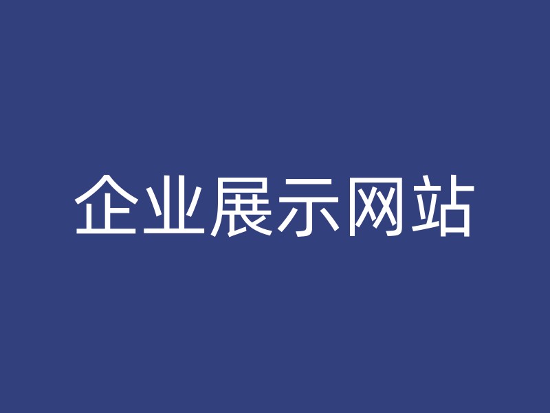 企业展示网站