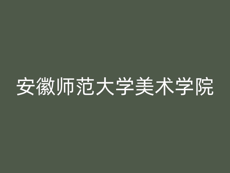 安徽师范大学美术学院