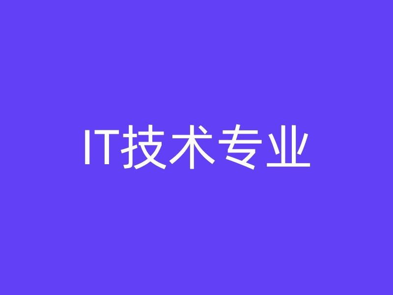 IT技术专业