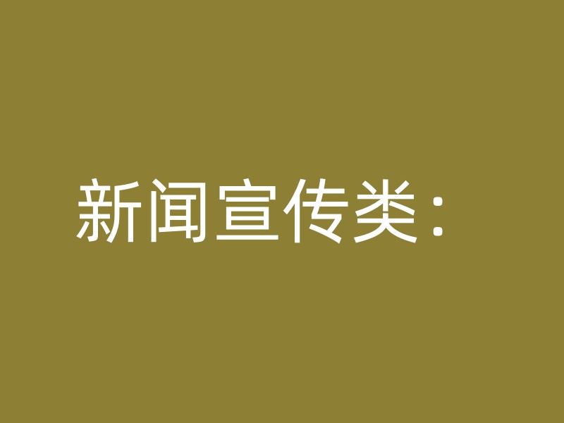 新闻宣传类：