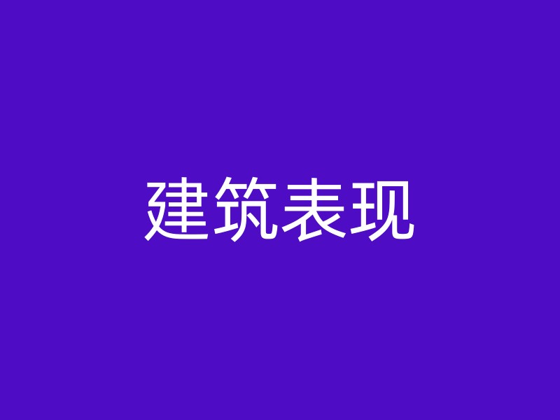 建筑表现