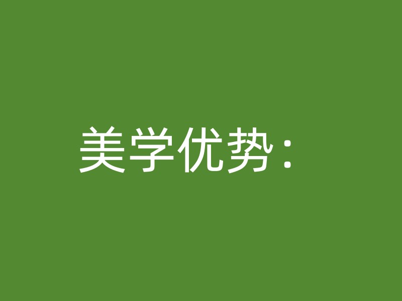 美学优势：